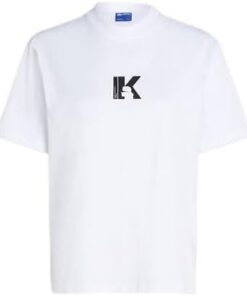 Karl Lagerfeld Jeans Damen K/Logo Regular Short Sleeve T-Shirt White L