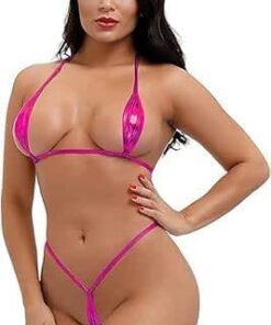 Sexy Damen Bikini Set mit Neckholder-Oberteil und Tanga, Midnight, Micro Mini Neckholder Bikini