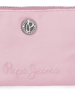 Pepe jeans Corin, Geldbörsen, Kulturbeutel, Portemonnaie, aus Polyester und Kunstleder Details, verschiedene Fächer, mit Reißverschluss.von Joumma Bags