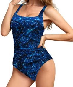 Brosloth Damen Badeanzug Badeanzüge Einteilige Bauchweg Bademode Swimsuit One Piece Push Up Badeanzüge Plus Size Badebekleidung