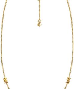 Michael Kors Premium Damen Halskette aus Sterlingsilber in Goldoptik, MKC1780710