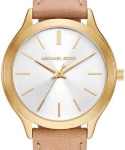 Michael Kors Orologio Slim Runway da Donna, movimento al quarzo a TRE lancette da 38 mm Con cinturino in Pelle