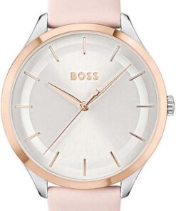 BOSS Analog Quarzuhr für Damen Kollektion PURA mit Rötliches Lederarmband - 1502643