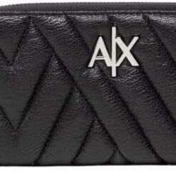 Armani Exchange Women's Zip Around, Front Logo Bi-Fold Wallet