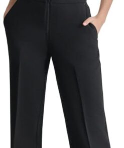 DKNY Damen Pants Double Weave Wide Leg Pants