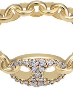 Emporio Armani Damen Gold-Ton Messing Ring, EGS32717106.5