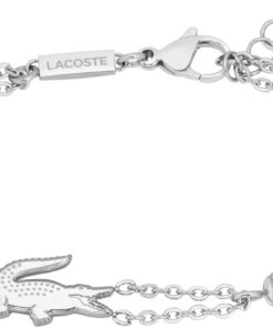 Lacoste Gliederarmband für Damen Kollektion CROCODILE aus Edelstahl - Erhältlich aus Gold oder Silber