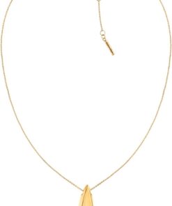 Calvin Klein Halskette mit Anhänger für Damen Kollektion SCULPTED aus Edelstahl und Gelbgold-beschichtung - 35000814