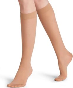 FALKE Lufthansa Travel & Comfort Damen Energize 30 DEN Kniestrümpfe feines weiches Material halb blickdicht Kompression druckfreier Komfortbund lange Reisen Sitzen bessere Durchblutung 1 Paar