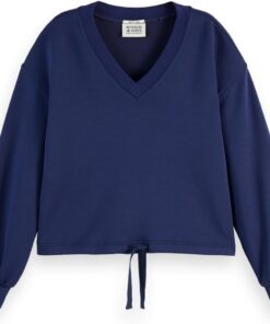 Scotch & Soda Damen V-Neck Modal Sweatshirt Sweatshirt
