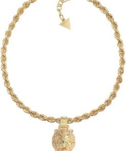 Guess Lion King JUMN01305JWYGT-U Halskette Marke, Einheitsgröße, Metall, Kein Edelstein