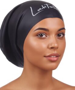 Extra große Badekappe für Lange Haare – Silikon Schwimmkappe mit Komfort-Sitz – Für Dreadlocks, Zöpfe & Afro – Wasserdicht & bequem – Damen & Herren Badehaube