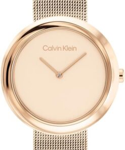 Calvin Klein Twisted Bezel Collection Analoguhr für Damen mit Edelstahlarmband