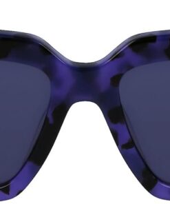 Calvin Klein Jeans Women's Sunglasses CKJ23608S - Violet Havana with Solid Blue Lens