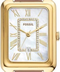 Fossil Raquel Watch for Women, Quartz Three Hand Movement with Leather Strap