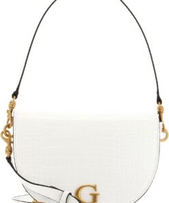 Guess, DANNA SADDLE BAG Damen, Weiß, Einheitsgröße