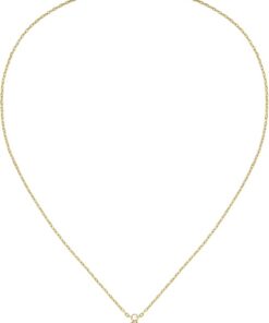 Lacoste Gliederhalskette für Damen Kollektion DEVA aus Edelstahl mit Ionenplattierung in Gelbgold verziert mit Kristallen - 2040607