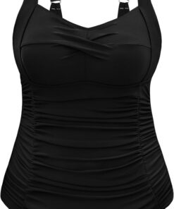 Badeanzug Damen Bauchweg Große Größe mit Bügel One Piece Swimsuit Sexy Push Up Große Oberweite Bademode Schwimmanzug L-4XL
