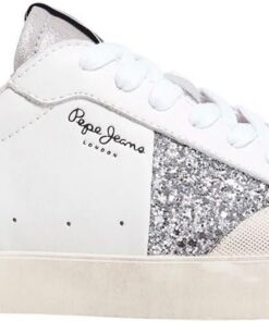 Pepe Jeans Lane Sweet Leder Sneakers weiß, rosa