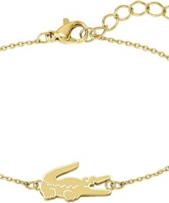Lacoste Gliederarmband für Damen Kollektion CROCODILE verfügbar aus Silber, Gelbgold oder Nelkengold