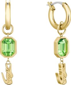 Lacoste Creolen für Damen Kollektion DEVA aus Edelstahl mit Ionenplattierung in Gelbgold verziert mit Kristallen - 2040608