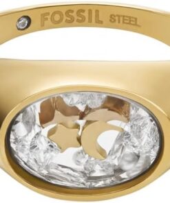 Fossil Sadie Damen Goldfarbenes Edelstahlring, JF048967107