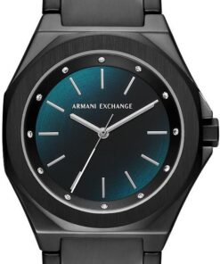 Armani Exchange Watch for Women, Quarz-Dreizeigerwerk und 34 mm Gehäusegröße mit Edelstahl- oder Lederarmband