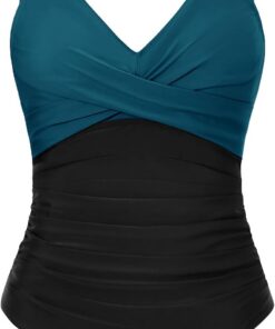 Tuopuda Badeanzug Damen Bauchweg Push Up Bademode Rückenlos Sexy V Ausschnitt Monokini One Piece Swimsuits Schlankheits Swimwear Einteiliger Badeanzüge