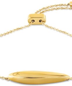 Calvin Klein Gliederarmband für Damen Kollektion SCULPTED aus Gelbgold mit einem Charm - 35000824