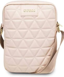 Tablett-Tasche, gesteppt, PU, Rosa Guess