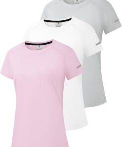 Women's Rash Guard UPF 50+ Sonnenschutz Kurz/Langarm T-Shirts Leichte, schnell trocknende SPF UV Schwimm Shirts