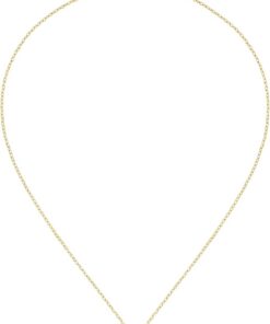 BOSS Jewelry Halskette mit Anhänger für Damen Kollektion DOUBLE B DIVINE aus Edelstahl mit Ionenplattierung in Gelbgold verziert mit Kristallen - 1580837