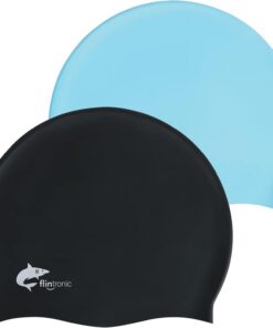Flintronic Badekappe,Silikon Badekappen Badehaube Schwimmhaube Erwachsene Unisex Bademütze für langes Haar hypoallergene wasserdichte Schwimmkappen für Herren Damen