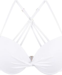 Ocean Blues Damen Bikini Set mit Bügel-Push-up Front-Twist Design, verstellbare Träger, Retro Bademode für Strand und Pool