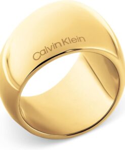 Calvin Klein Ring für Damen Kollektion MODERN PURITY aus Edelstahl und Gelbgold-beschichtung - 35000834E