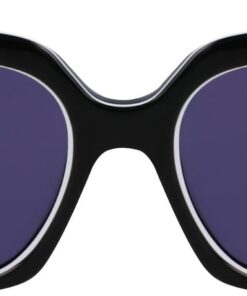KARL LAGERFELD Damen Kl6126s Sonnenbrille, schwarz/weiß, One Size