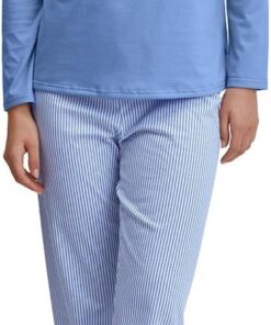 CALIDA Cotton Special Pyjama Damen | langer Schlafanzug aus 100% Baumwolle, atmungsaktiv, hautfreundlich, pflegeleicht