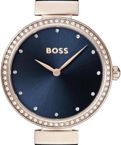 BOSS Analog Quarzuhr für Damen Kollektion Celebration mit Blaues Lederarmband - 1502477