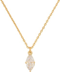 Kate Spade New York Signature Soritaire Anhänger, klar/gold