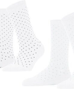 ESPRIT Damen Fine Dot 2-Pack Socken nachhaltige biologische Baumwolle verstärkte Damensocken hautfreundlich strapazierfähig gepunktet Alltag Multipack 2 Paar | aus Biobaumwolle