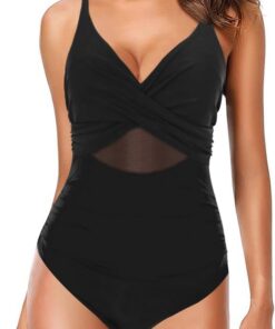 LA ORCHID Damen Badeanzug Cut Out sexy Einteiler Bademode Schwimmanzug Schlankheits Sommer