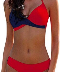 CheChury Damen Bikini Set Push Up Bademode Zweiteiliger Badeanzüge Strand Ties Oberteil Bikinihose Frauen Beachwear