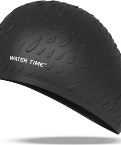 Badekappe für langes Haar tropfenförmig Noppen-Innenstruktur | Lange-Haar-Badekappe mit Noppen, komfortabler Dichtung, verhindert Ziepen – ideal für regelmäßige Schwimmer