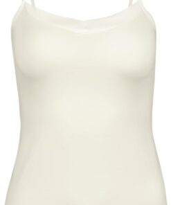 Calida Cate Spaghetti-Top Damen, mit Satin-Einsatz am Ausschnitt, verstellbare Träger