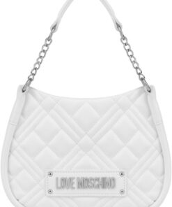 Love Moschino POLJC4208PP0MLA0100U, Schultertasche für Damen, Weiß, Weiß