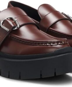 HUGO Damen - Slipper & Mokassin Kris_NewLoafer in schwarz High-Tech