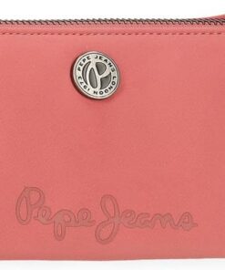 Pepe Jeans Corin Geldbörse mit DREI Fächern, Rosa, 17,5 x 9,5 x 2 cm, Polyester und PU von Joumma Bags, Rosa, Talla única, Geldbörse mit DREI Fächern