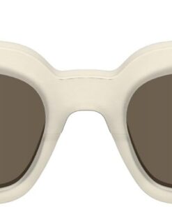 Calvin Klein Women's Sunglasses CK24512S - Chalk with Solid Brown Lens