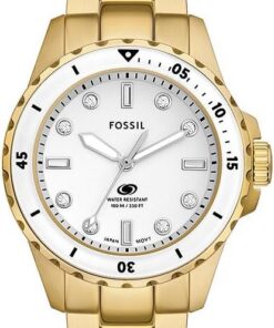 Fossil BlueDive Watch für Damen, Quarz-Dreizeigerwerk mit Edelstahlarmband