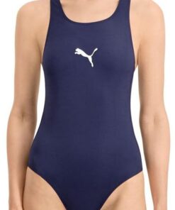 PUMA Swim Damen Racerback Badeanzug Schwimmanzug